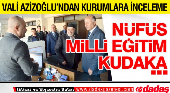 Vali Azizoğlu'ndan kurumlara inceleme 
